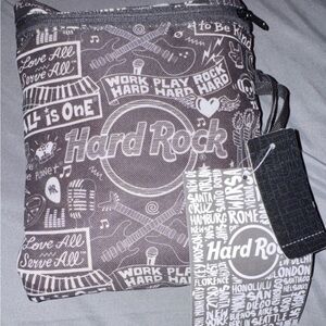 Hard Rock Cafe Gray Graphic Crossbody Sling Bag